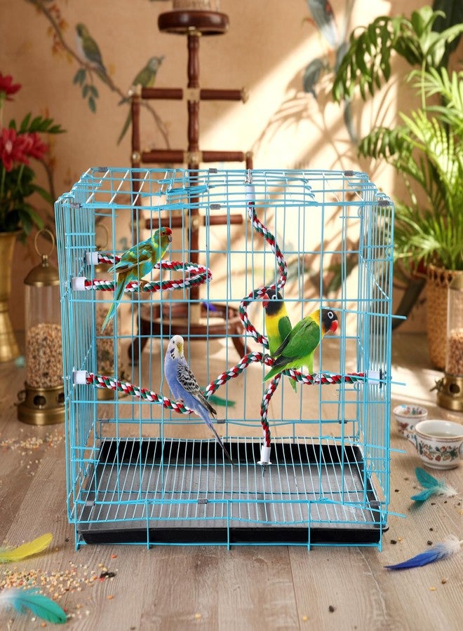 Novabright 6Pcs 24.5 Inch Bird Rope Perch Stand Bendable Large Bird Swing Perch Parrot Climbing Standing Toys Cage Accessories for Parakeet, Cockatiel, Budgie, Lovebirds - Image 4